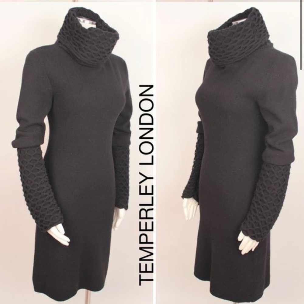 Temperley London Lambswool Turtleneck Sweater Dress.